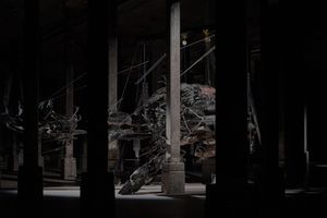 Exhibition view: Adrián Villar Rojas, _The End of Imagination_, The Tank, Art Gallery of New South Wales, Sydney (3 December 2022–mid-2023). Courtesy © Adrián Villar Rojas. Photo: © Jörg Baumann.